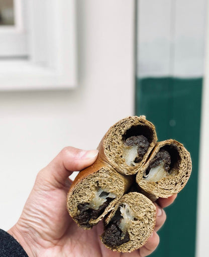 京都焙茶奶酥麻糬 Kyoto Hojicha Crumble with Mochi Bagel